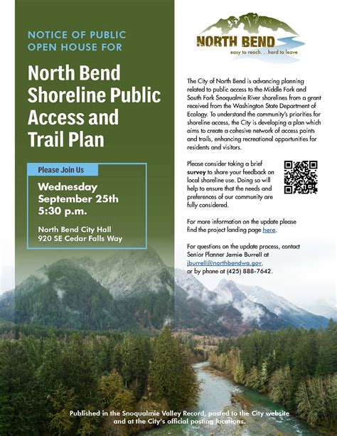 Shoreline Access Plan | North Bend, WA - Official Website