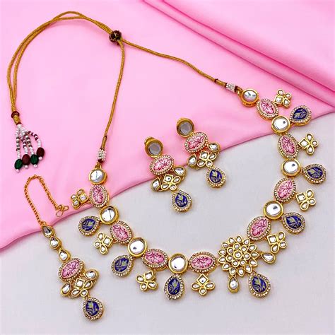 Buy Latest Designer Kundan Jewelry, Kundan Choker Jewelry Online – Sujwel