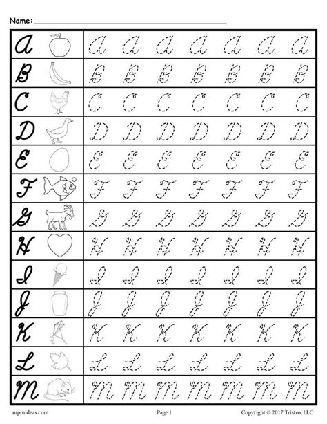 Cursive Capital Letters Practice - Free Printable Worksheet