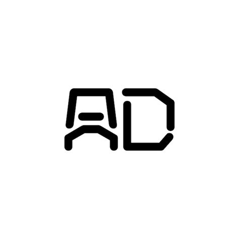 AD Monogram Logo Design lettera testo nome simbolo monocromatico logo ...