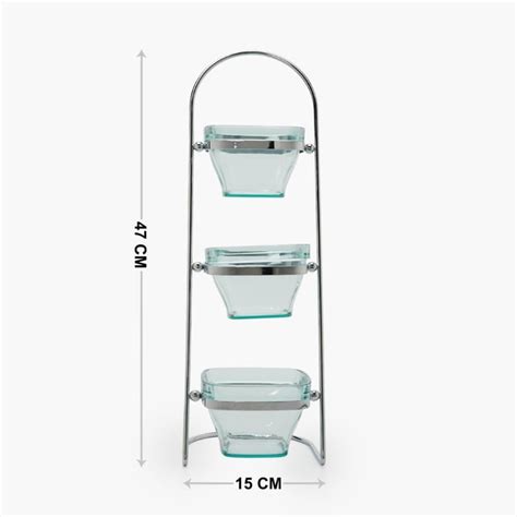 Buy Tropix Vicenza 3-Tier Serving Bowl with Stand - Set of 4 from Home ...
