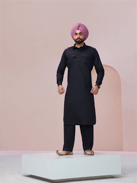 Black Pathani Kurta Pyjama – Hartansh Clothing Pvt Ltd