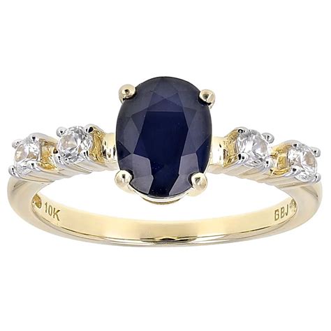 Sapphire Radiance: Blue Sapphire 10k Yellow Gold Ring | Elegance And ...
