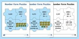 Place Value Mathematical Puzzles: 100 Square Missing Numbers