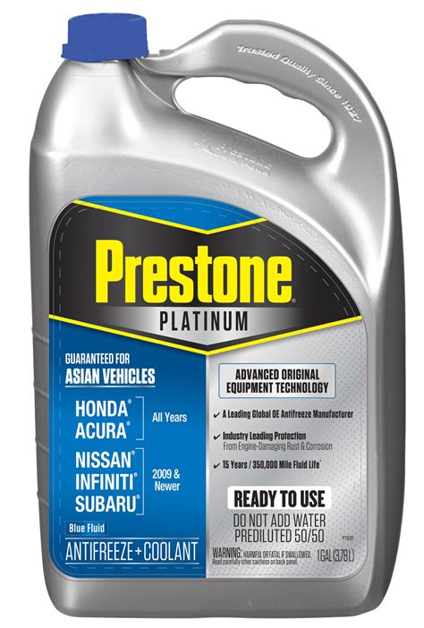 Prestone Platinum Asian Blue Antifreeze & Coolant Prediluted 50/50 1 ...