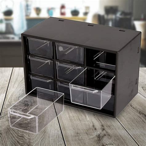 Tactine 9 Grid Mini Plastic Acrylic Multipurpose Drawer Storage Box for ...