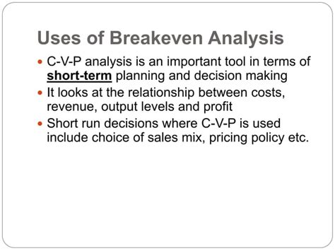 Break-Even Analysis Tutorial 的图像结果