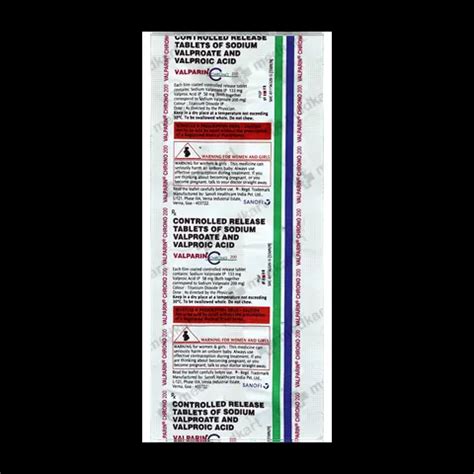 VALPARIN CHRONO 200MG TABLET 10'S Price, Uses, Side Effects ...