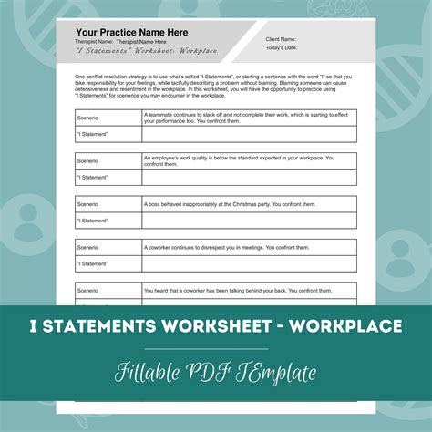 I Statement Worksheet - Worksheet Template