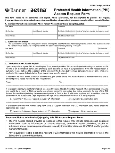 Fillable Online Protected Health Information (PHI) Access Request Fax ...