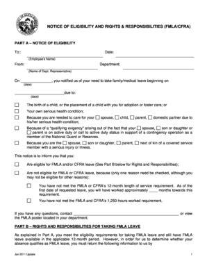 fmla rights and responsibilities Forms and Templates - Fillable ...