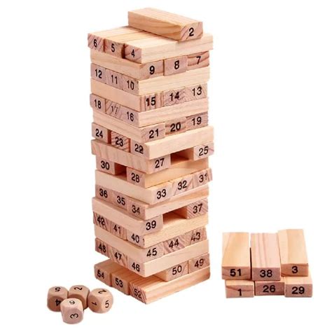 Buy ROZZBY 54 Wooden Blocks Game for Kids Learning Toys Puzzle Games ...