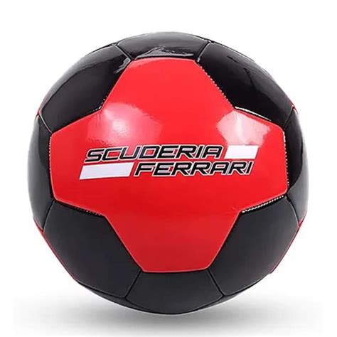 FERRARI MACHINE SEWING SOCCER BALL- BLACK-RED Size 5 by Mesuca - www ...