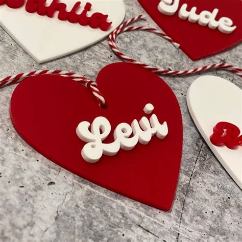 Heart Name Tag - Etsy