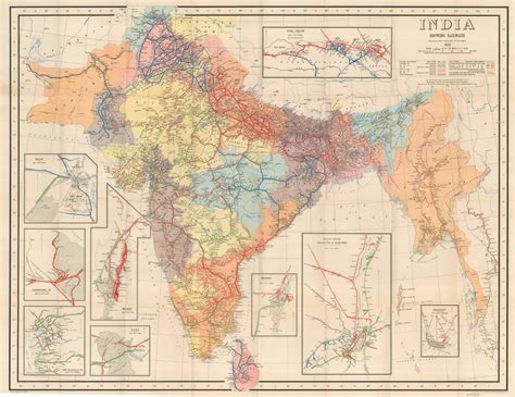 Survey of India, India Showing Railways, 1932 | The Map House