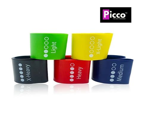 Picco Loop Exercise Resistance Bands with a Carry Bag for Workout ...