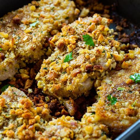 Stuffing Coated Pork Chops | Recipe Cart | Recipe Cart