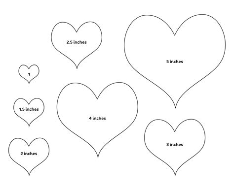 Printable Heart Templates Different Sizes - astra.edu.pl