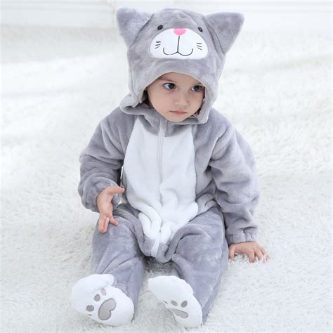 Cat Polar Fleece Kigurumi Onesie Pajama Costume For Infant/Toddler ...