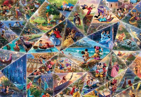 Thomas Kinkade Disney Collage - 2000 Piece Jigsaw Puzzle by Ceaco ...