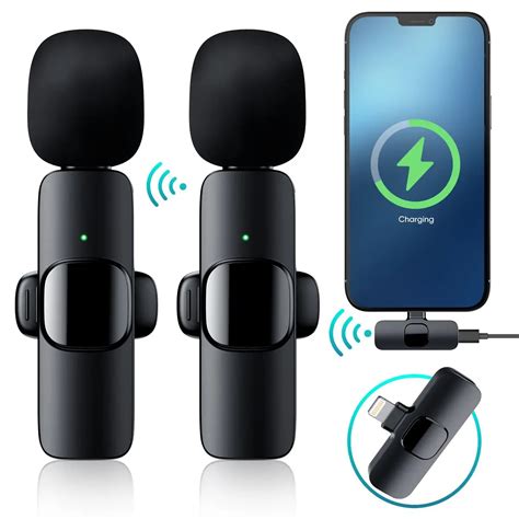 Wireless-Lapel-Microphone-For-iPhone-Android-Mobile-Cell-Phone-Lavalier ...