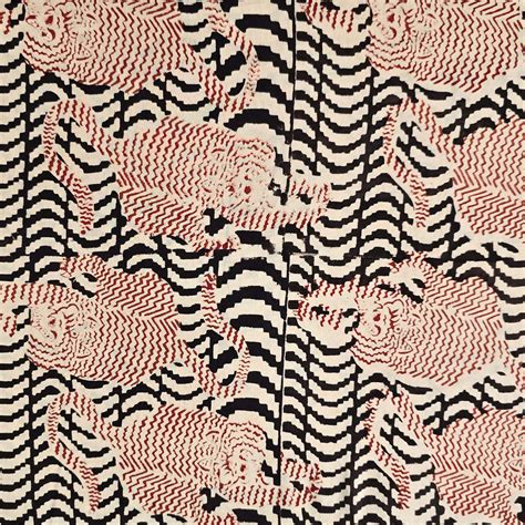 Pure Cotton Bagru Rust Red And Cream With Black Tiger Hand Block Print ...