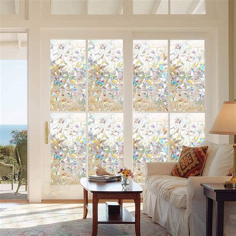 Window Privacy Film, Rainbow Window Clings, 3D Decorative Window Vinyl ...