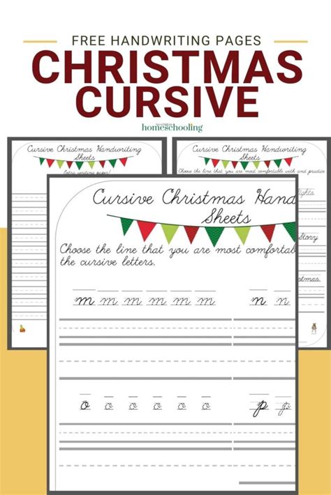 Christmas Cursive Handwriting Practice 的图像结果