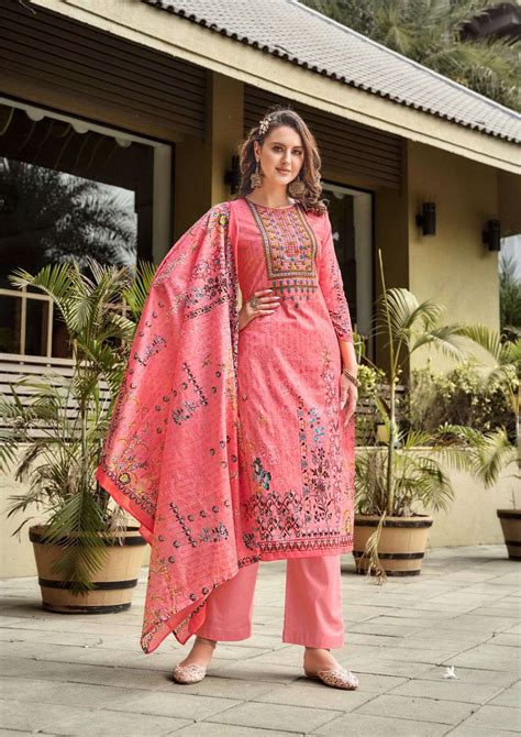 Yashika Trends Muskan Heavy Cotton Karachi Print Self Embroidery On ...