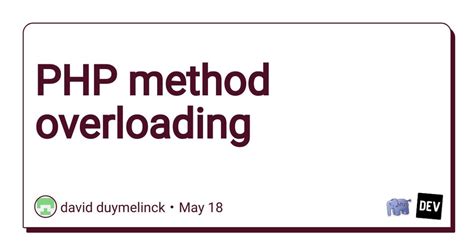 Image result for Does PHP Support Method Overloading