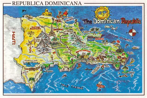 Large travel illustrated map of Dominican Republic | Dominican Republic | North America ...
