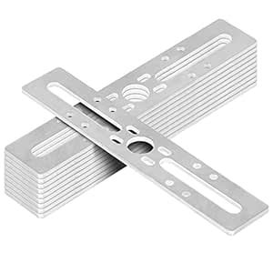 10 Pcs Aluminum Alloy 5052 Slotted Metal Plate, 8" Straight Metal ...