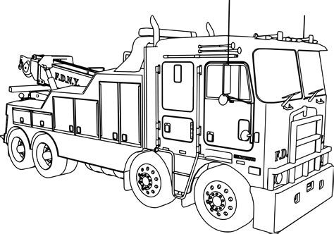 Rotator Tow Truck Coloring Pages - Free Printable Templates