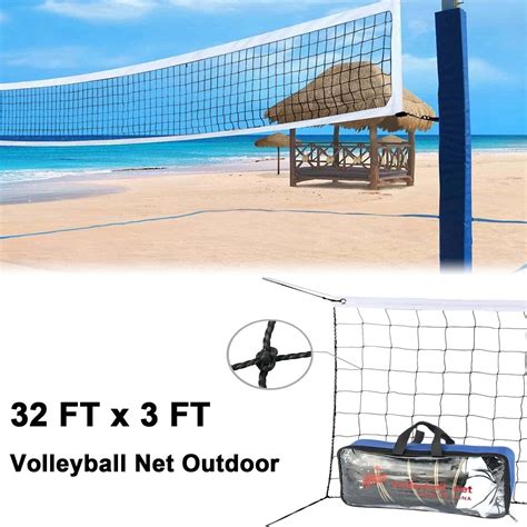 Volleyball Net Outdoor,Heavy Duty Beach Volleyball Net for Backyard, 32 ...