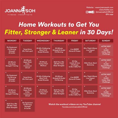 90 day home workout plan