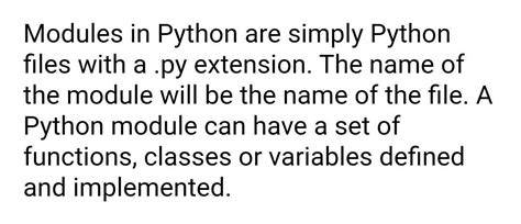 What is Python module? What is the file extension of a python module ...