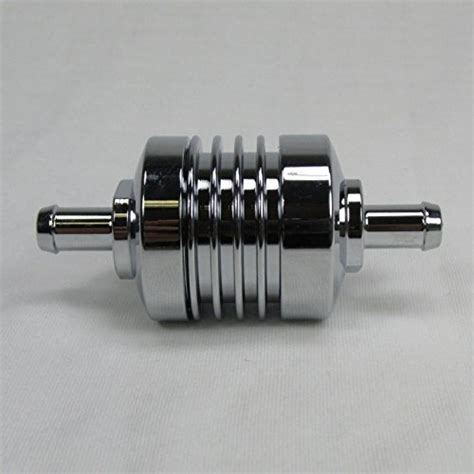 Chrome Billet Aluminum Hi-Flow Fuel Filter for Use with 5/16" ID Fuel ...