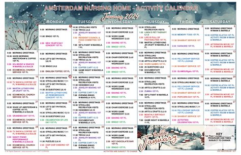 Amsterdam Nursing HomeCalendar - Amsterdam Nursing Home