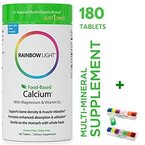 Buy Rainbow Light - Food-Based Calcium with Magnesium & 500 IU of D3 ...