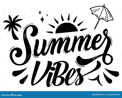 Summer Vibes Vector Design stock vector. Illustration of decorative ...