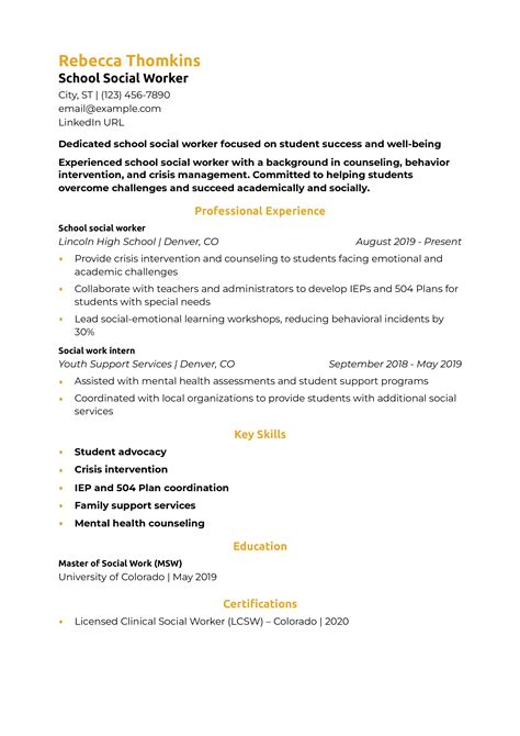 20 Social Work Resume Examples and Templates for 2026 - Resume.org