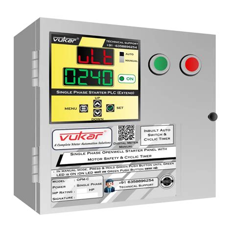 Single Phase Digital Openwell Submersible Motor Starter Panel – VUKAR