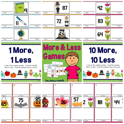 Number Sense: More & Less Games | Number sense, More and less, Activities
