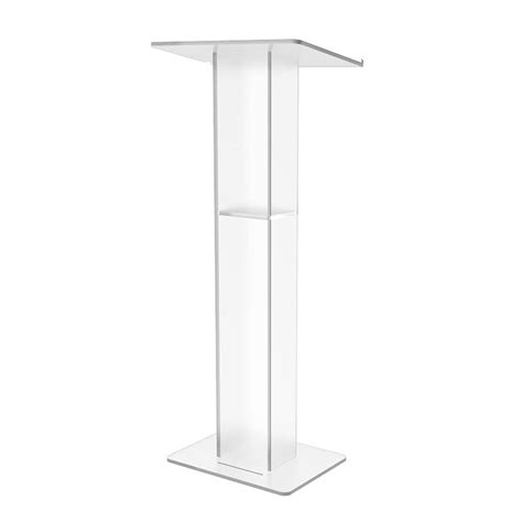 FixtureDisplays Acrylic Podium Plexiglass Pulpit School Church Lectern ...