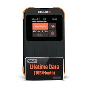 SIMO Solis 5G WiFi Mobile Hotspot for Travel, Local and International ...