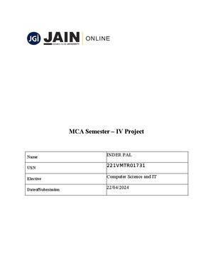 Project Interim Report Template - Msc. Computer science and IT ...