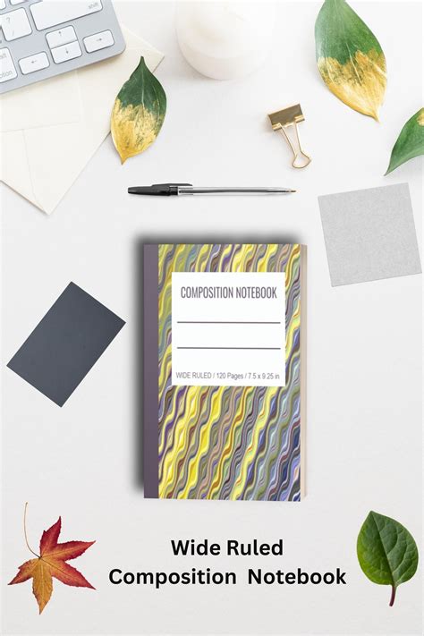 Colorful Wide Ruled Journal