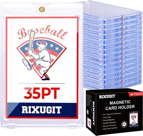 Amazon.com: 40-Pack One Touch Magnetic Card-Holders - 35PT Trading Card ...