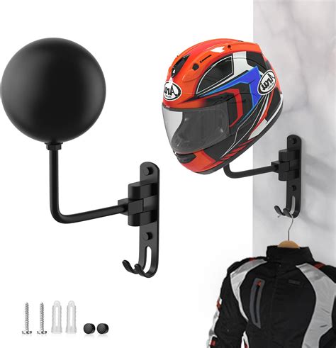 Amazon.com: FOTRIC Motorcycle Helmet Holder,Helmet Holder Wall Mount ...