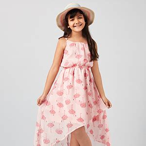 Buy Max Girl's Synthetic a-line midi Dress (M20CDRS02YELLOW_Yellow_3-4Y ...